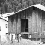 Tabià, external view facade towards mountain