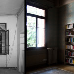 Double bedroom, before and after restoration