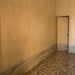Billiard room, marmorino flooring discovered during restoration, detail
