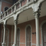 Front view of portico after restoration