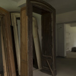 Detail, frames of inside doors